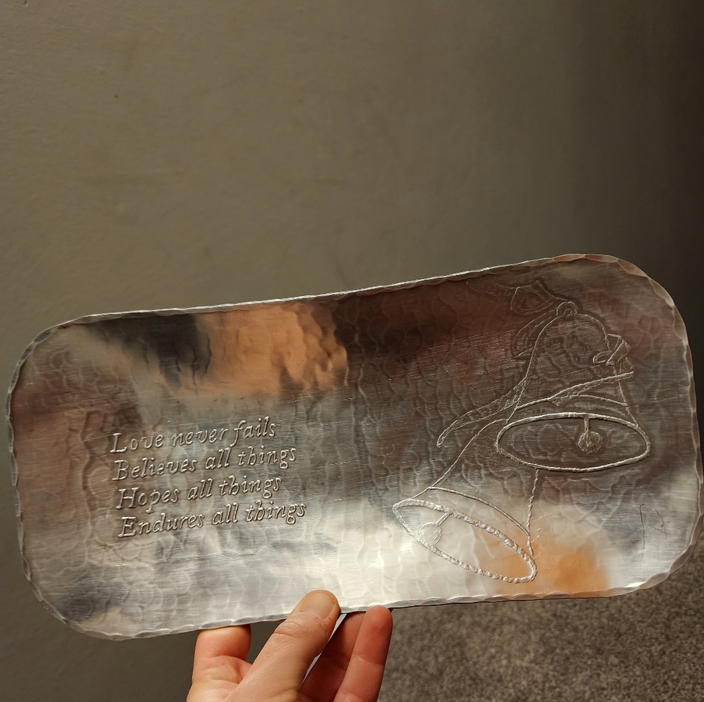 Decorative metal dish